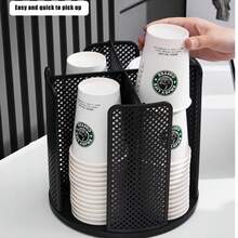 1pc Plastic Cup Holder Storage Box - Stackable, Space-Saving Design, Suitable For Coffee Cups And Lids, Multipurpose For Home, Office, Kitchen, Bar, Buffet, Easy To Clean - Multicolor - View 9