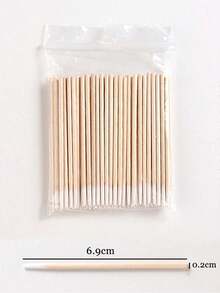 1000pcs Premium Micro Cleaning Swabs - Gentle Cleaning For Nails, Cosmetics, Ears, And Makeup/Eyelash Extension Tools - Bulk Pack With Wooden Stems - Multicolor - View 4