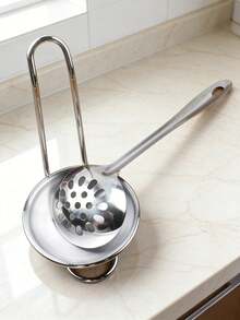 1pc Stainless Steel Integrated Kitchen Storage Box - Vertical Spoon And Bowl Rack, Household Kitchen Organizer - Silver - View 6