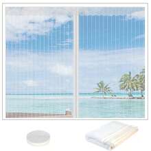 Lưới chống côn trùng từ tính, lưới cửa sổ và cửa ra vào bằng sợi polyester cải tiến, lưới chống côn trùng đóng bằng nam châm - Màu trắng - Trắng - Xem 9