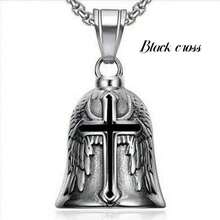 AD 1 pieza Campana de motocicleta Campana de bicicleta Campana de ángel de motocicleta Campana exorcizante Campana vintage de acero de titanio con estilo punk para la suerte en la conducción - Unitalla - Ver 33