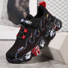 2026 Spring/Autumn Children Boys/Girls Fashionable Minimalist Outdoor Running Casual Shoes, Lightweight Design - Red - View 12