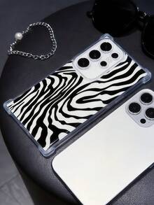 Zebra Pattern 1pc Creative Mountain & Stripe Transparent Shockproof High Screen Design Phone Case Compatible With 9 Pro XL, Smart 8, Hot 40i, Spark 20, Spark 20C, Spark Go 2024, Moto G84, Honor X9b, Ace 3V, Galaxy S26 S25 S24Ultra S24Plus S24FE S23 S22 S21 S20 A73 A72 A70 A55 A54 A53 A52 A50 A30 A42 A35 A34 A33 A25 A24 A20 A30 A15 A56 A57 A16 A17 A07 - Clear - View 4