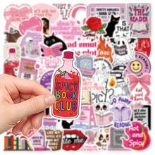 50 Stück rosa kreative Aufkleber, süße rosa wasserfeste Aufkleber geeignet für Laptop, Skateboard, Wasserflasche, Kühlschrank, Gepäck, Gitarre, Tablet, Sammelalbum, Handyhülle, Heimdekoration, Klassenzimmer, Schulmaterial, Geburtstagsparty, Urlaubsgeschenke, Sammelalbum-Zubehör, Schreibwaren, lustige Aufkleber, Kindle - 50 Stück/Satz - Übersicht 2