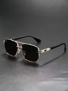 2副/1副复古金属男士时尚眼镜，经典大框男士眼镜 - 漸層色 - 查看 6