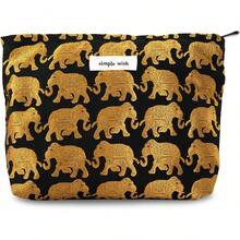 Bolsa de maquillaje de tela para cosméticos con cierre de lona para mujeres, color blanco, linda coqueta, grande, cartuchera preppy, organizador de aseo, accesorios de viaje - 01-Relieve verde - Ver 25