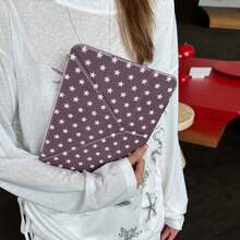 Ốp bảo vệ phẳng màu hồng nâu tối giản kiểu Hàn Quốc hình ngôi sao có khóa cài, chất liệu acrylic, gập 3+Y, phù hợp với iPad Pro 11, iPad Pro 2025, iPad Air 7/6 thế hệ thứ 10 mới dễ thương có khe cắm bút, ốp bảo vệ máy tính bảng 11 inch chống cong vênh dành cho nữ. - Nhiều màu - Xem 15