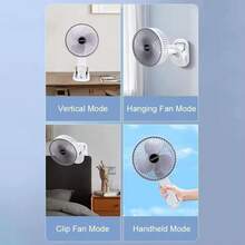 OBOVAY 四合一多功能便携式桌面夹式风扇，无线手持风扇，三档风速，静音个人电风扇，800mAh电池 - 多款式 - 查看 3