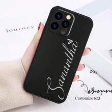 1 pieza Funda de teléfono líquida de TPU, compatible con Apple/Galaxy/Honor//, personalizable con elementos como gatos, perros, flores, mariposas, adecuada para el Día de la Madre, el Día del Padre, San Valentín, cumpleaños, parejas, padres e hijos, funda de teléfono personalizada única - Blanco - Ver 4