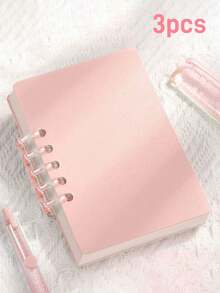 1-20pcs Customized Loose-Leaf Macaron Notebook, Office & Study Supplies, 80 Pages. Compact & Portable, Suitable For Classroom Notes, Recording Client Needs, Schedule Planning And Life Organization. - Multicolor - View 7