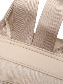 High-Quality Leather Large Capacity Women's Backpack, Classic Female Student Bookbag, Travel Rucksack - Beige - View 10