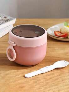 1 pièce Tasse de petit-déjeuner à l'avoine, Tasse à yaourt, Tasse à salade, Boîte à bento, Récipient d'avoine scellé, Récipient de petit-déjeuner portable, Réutilisable pour les fruits, les puddings, les yaourts, les salades, les céréales, le lait, la soupe et plus encore. Convient pour la maison, l'école, le bureau, les voyages et les pique-niques en plein air. Cadeau de Noël - Multicolore - Voir 9