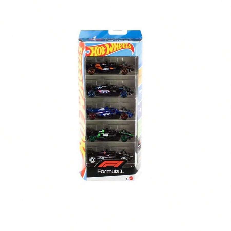 Hot Wheels Car Pack Of 5 F1 Vehicles, 1:64 Scale. ✅ 24/48h Delivery To Mainland Spain - Toy Cars - Mattel - Ref. JLN11 - Multicolor - View 1