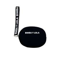 LOLA Coin Purse, BIMBA Mini Clutch, Women's Wrist Bag, Lightweight, With Zipper. - Black - View 1