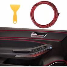 Car Interior Moulding Trim Strips, Red Interior Car Accessories Women Men Universal Decoration Pinstriping Filler Insert Strips With Installing For Dashboard Vent Decorative (16.4ft) - A - 查看 1