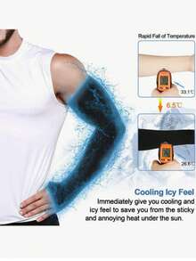 4 Pairs/1 Pair Beister UV Protection Cooling Arm Sleeves, Unisex Summer Outdoor Sun Protection Arm Sleeves With Thumb Hole, Men Sun Protection Sleeve, UV Protection - A - View 5