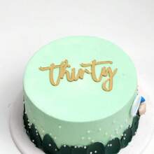 C505 Acrylic Gold Thirty Cake Topper, Happy 30th Birthday Cake Decors - 30 Years Old Party Decorations, 30th Anniversary Party Decorations - 最初的 - 查看 2