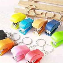 1pc Portable Mini Stapler Keychain - A Cute And Creative File And Document Organization Accessory, Portable Cartoon Mini Stapler Set, Staples, Mini Stapler, Compact Easy-To-Use Mini Stapler, Small Stapler Set, Labor-Saving Stapler, Suitable For Students And Office Use - Mini Stapler - View 11