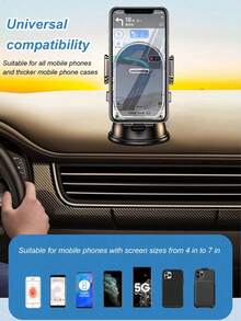 360°旋转车载手机支架 - 带吸盘底座、自动锁定机制、防震、通用型车载导航支架 - 強力吸盤款 - 查看 10