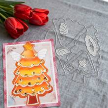 创意圣诞树模具，DIY剪贴簿相册和压花模板，贺卡制作工具，卡片纸切割工艺品，礼品卡制作模板模切。 - 銀色 - 查看 7