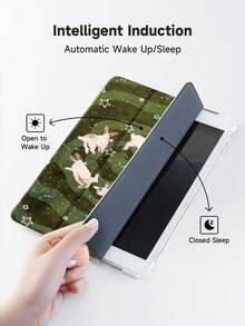 Ayotu 1pc Cute Cartoon Rabbit Pattern Design Tablet Case & Kindle E-Book Case Compatible With IPad 10th Generation, 11/Air 4th/Air 7th/9.7 Inches, Compatible With Samsung Galaxy Tab A9 Plus, Kindle (11th Generation-2024 Release)(6 Inch), Kindle Paperwhite 12th Gen 2024, Great Holiday Gift, Stylish And Simple Pattern. - Multicolor - View 5