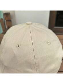 可调节字母卡车司机帽，街头嘻哈黑星棒球帽，休闲户外男女通用老爹帽 - 卡其色 - 查看 3