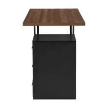 Home Office Desks - Dark Brown + MDF-1 - View 7
