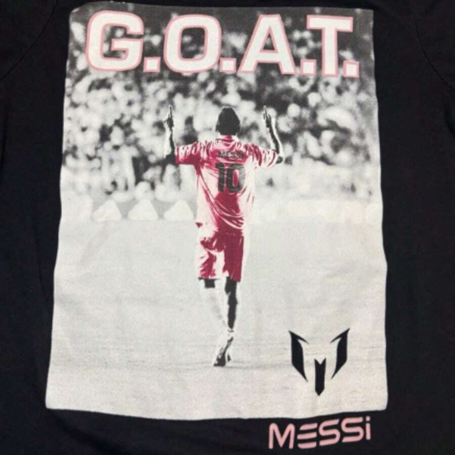 Lionels Messis Collection Soccer T-Shirt Size Small Black Goat Champ Bollon D'Or. - 黑色 - 查看 1