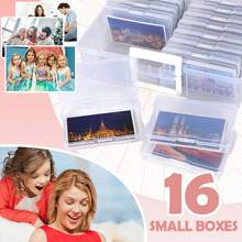 1PC Photo Storage Box 1600 6 X 4 Picture Album Organizer Photograph Container Case - Clear - View 1