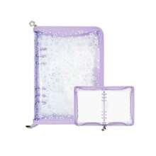 1pc A5 Laser Star Shaped Zipper Binder, PVC Material, Can Be Used As File Folder, Stamp Book, Sticker Book, Pencil Case, Also Can Be Used As Photo Album, Savings Plan Book, Diary, File Organizer, Budget Binder, Planner Insert - Multicolor - View 11