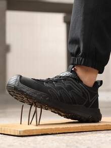 Zapatos de profesionales anti-aplastamiento y anti-perforación, zapatos funcionales para senderismo para hombres - Negro - Ver 4