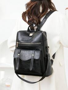 Fashionable Retro Style Large Capacity Women's Backpack, Suitable For Work Commute, Travel, Shopping, Gift - Multicolor - View 8