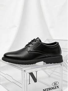 2026 Spring Business Leather Shoes For Men, Waterproof Anti-Slip Versatile Breathable Black Casual Work Performance Shoes - Black - View 9