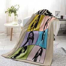1PC KATSEYE Movie Poster Flannel Throw Blanket 50"X60" (Multiple Sizes) - Pink Filter Group Portrait & Directed By HYBE, Tapestry Wall Hanging, Room Decor, Perfect For Sofa, Bed, Office, Movie Poster Gift - nhiều màu 5 - Xem 5