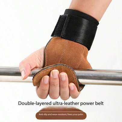 1 Pair Spring/Summer New Outdoor Sports Fitness Palm Protection Deadlift Assist Wrist Support Workout Gloves, Non-Slip Grip, Unisex, Gym Daily Workout Protection