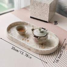 1pc Oval Modern Shell Tray, Surface Coated With Melted Paint - Suitable For Christmas, Halloween, Thanksgiving, Valentine's Day And Other Occasions - Multicolor - View 8