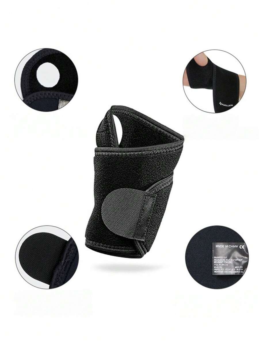 1pc Fitness Elbow Sleeve, Wrap-Around Compression Strap With Hook And Loop Closure For Powerlifting, Deadlift, Weight Training - Multicolor - View 1