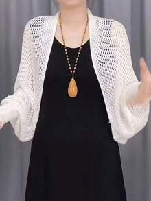 1 chiếc khăn choàng lụa băng mùa hè thiết yếu, khăn choàng thoáng mát, áo khoác cardigan thời trang, có thể phối cùng sườn xám hoặc váy, thiết kế tay áo lưới kiểu Hàn Quốc, che nắng hiệu quả. - Màu be - Xem 5