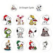 SNOOPY 500张/卷 贴纸，适用于手机壳、汽车封条、返校季、生日、节日礼品包装袋 - 彩色 - 查看 6