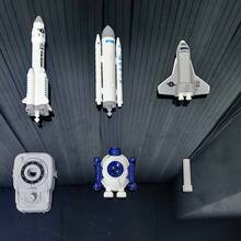 Juego de vehículo espacial cohete aeroespacial, un conjunto de modelos de juguete interesante y divertido para que los niños aprendan a través del juego - Negro - Ver 9