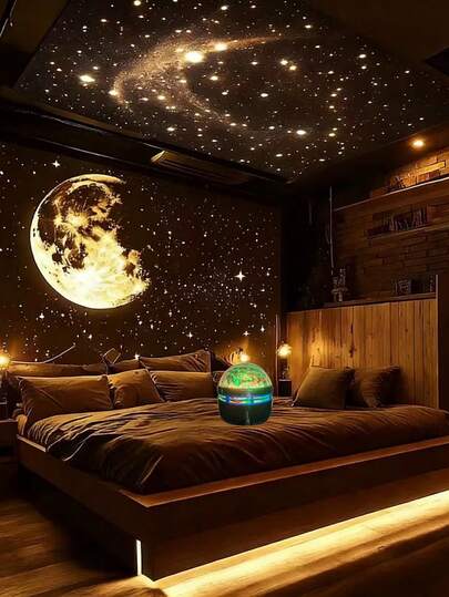 RGB Remote Control Aurora LED Mood Light, Suitable For Bedroom Galaxy Starry Sky Projector, Night Light Projector, Adult Room Decor Star Projector, Home Theater, Ceiling Use, Gift Decoration, Camping, Wedding Decor, Incredible Projection Lamp Gift, Holiday Party, Home Decor, Christmas Gift, Bedroom Lighting Projector