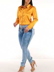 MX JEANS Light Acid Wash Butt Lift Mid Rise Skinny Jeans - 彩色 - 查看 7