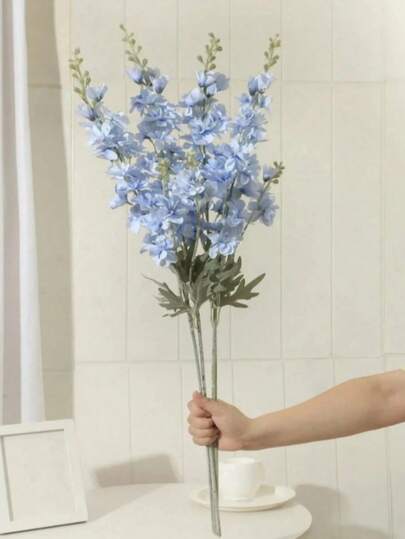 1 Stem Artificial Light Blue Chrysanthemum Fake Flower - Wedding Decor, Easter Decoration, Mother's Day Gift, Home Decor And Wedding Accessories - Realistic Artificial Flower Stem Suitable For Bridal Bouquet, Tabletop Centerpiece, Ceremony Backdrop And Party Decoration