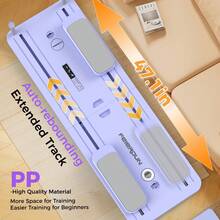 FEIERDUN 5 In 1 Folding Pilates Board, Pilates Reformer Set With 300 LBS Weight Capacity, Portable Home Pilates For Woman (Purple) - Màu tím - Xem 3