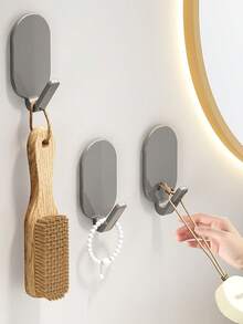 5pcs No-Drill, Multi-Functional Modern Hooks Are Perfect For Hanging Towels, Bathrobes, Keys, Umbrellas, Kitchen Utensils, And More. Suitable For Bathroom, Living Room, And Kitchen Storage. - Multicolor - View 8