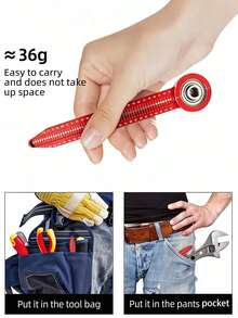 A Multifunctional Compass Used By Professional Carpenters! The Heavy-Duty Aluminum Structure Is Durable, And It Includes A Complete Set Of Triangle Ruler And Marking - One Size - View 7