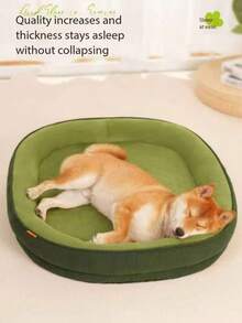 1pc Dog Bed, All Season Washable Medium Dog Sleeping Mat, Super Soft Fabric - Grey - View 4