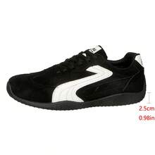 新款加大码 36-41 女式运动休闲时尚轻便学生跑步鞋 - 黑色 - 查看 7