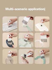1 PC Multi-Functional Desktop Set - Brush For Computer Keyboard, Cup Gap Cleaner, Flexible Cleaning Brush, Insulated Cup, Bottle Cap Groove Gap Multi-Purpose Brush - A - View 2