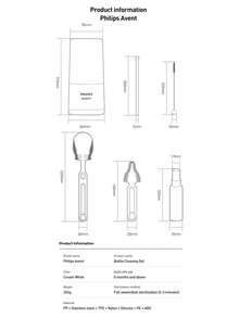 Philips Avent 6合1奶瓶清洁刷套装 - 婴儿奶瓶清洁套装，包含硅胶刷、便携式奶瓶刷套装、硅胶清洁刷、新生儿专用清洁刷套装 - 彩色 - 查看 11